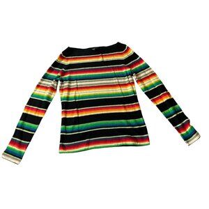 Lauren Ralph Lauren Multicolor Striped Long Sleeve Top Medium